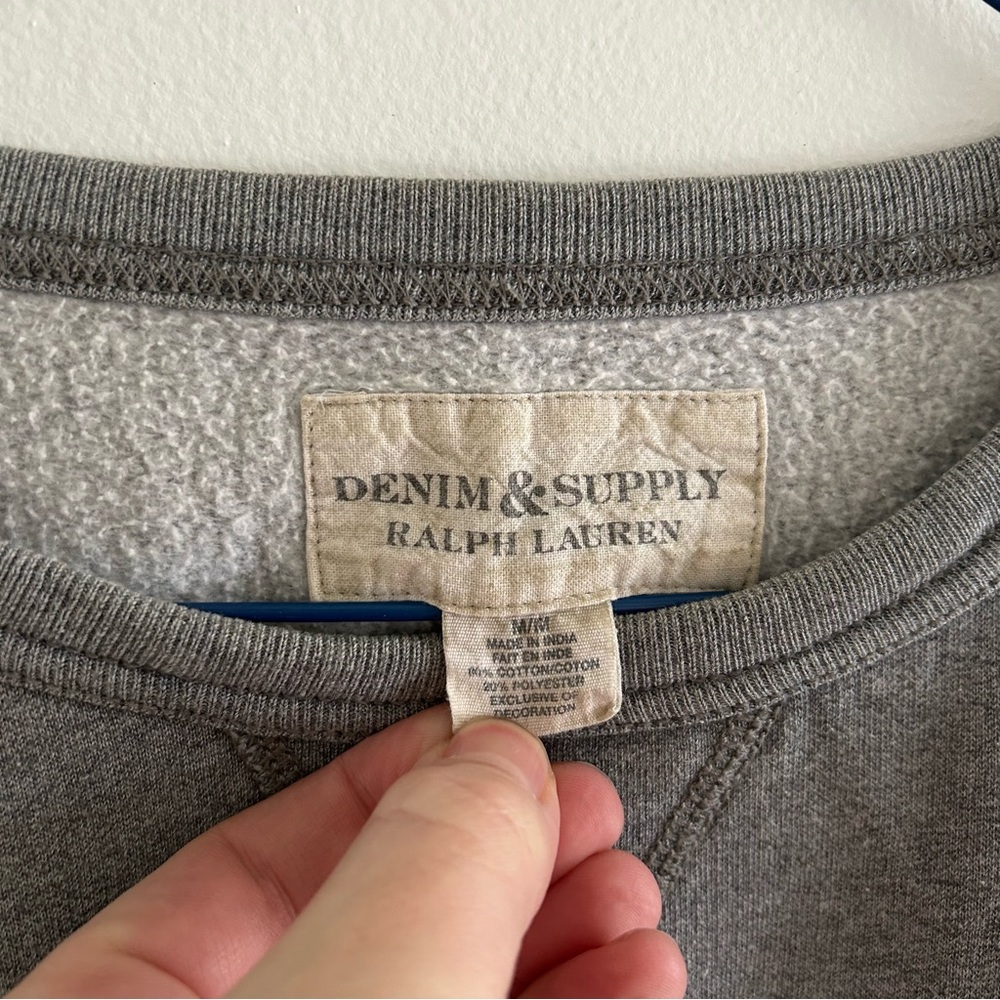 Ralph Lauren Denim & Supply Gray Crewneck Sweatshirt Cherokee Trail 1967 - Picture 3 of 6